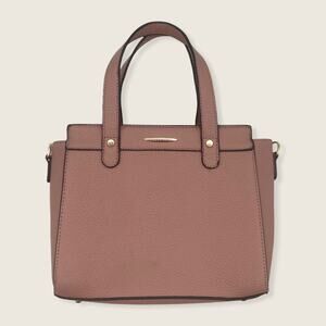 Mauve Purple Pink Vegan Goldtone Hardware Medium Zip Crossbody Bag NWOT